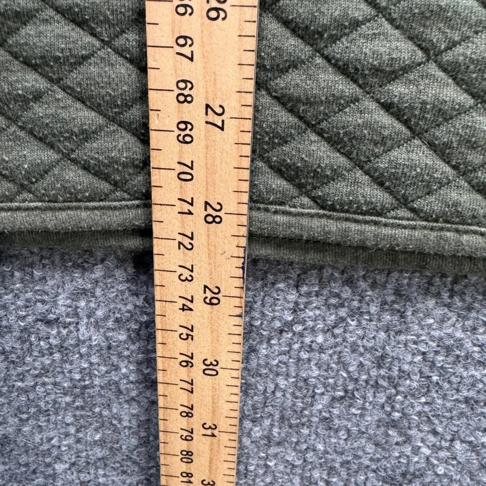 Eddie Bauer Quilted Quarter Zip Pullover Mens TXL Green Long Sleeve Outdoor‎